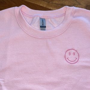 Embroidered Smiley Sweatshirt